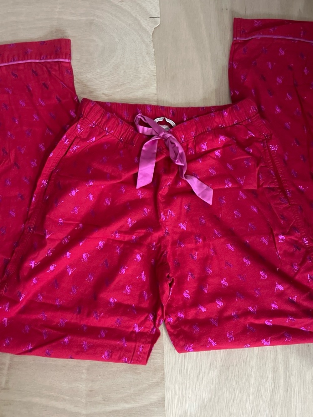 Victoria's Secret Hot Pink Lounge Shorts with Satin Drawstring